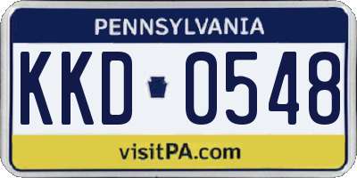 PA license plate KKD0548