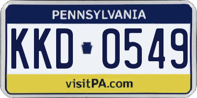 PA license plate KKD0549