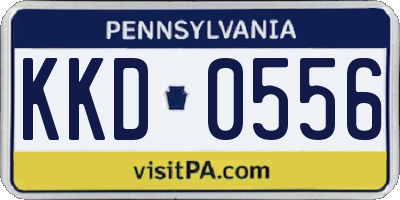 PA license plate KKD0556