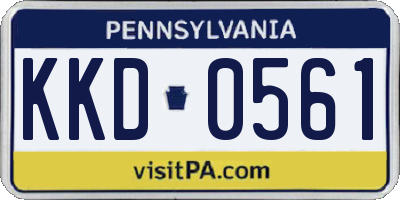 PA license plate KKD0561