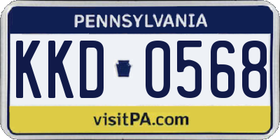 PA license plate KKD0568