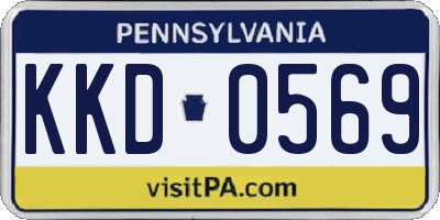 PA license plate KKD0569
