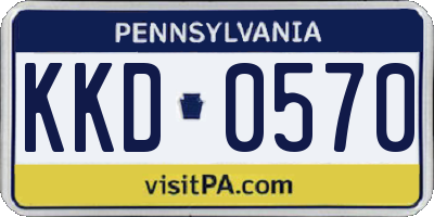 PA license plate KKD0570