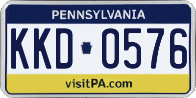 PA license plate KKD0576