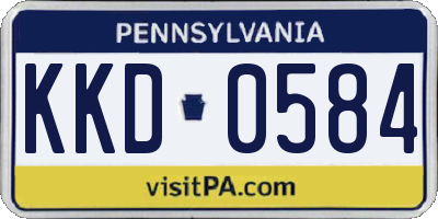 PA license plate KKD0584