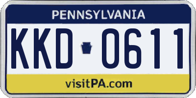 PA license plate KKD0611