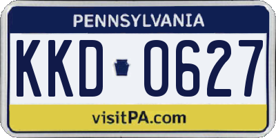 PA license plate KKD0627