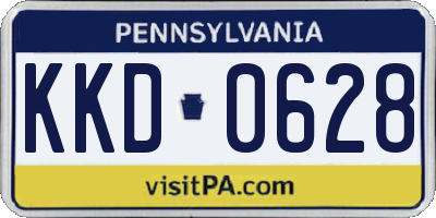 PA license plate KKD0628