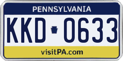 PA license plate KKD0633