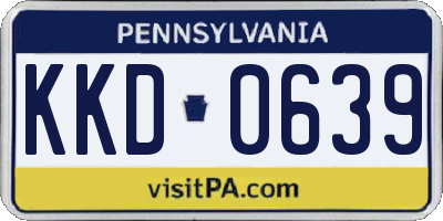 PA license plate KKD0639