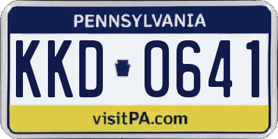 PA license plate KKD0641
