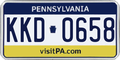 PA license plate KKD0658