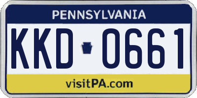 PA license plate KKD0661