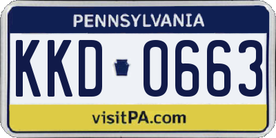 PA license plate KKD0663