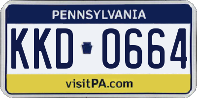 PA license plate KKD0664