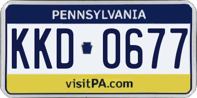 PA license plate KKD0677