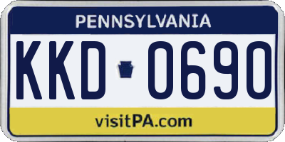 PA license plate KKD0690