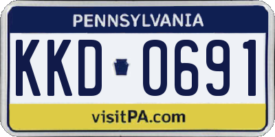 PA license plate KKD0691