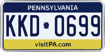 PA license plate KKD0699