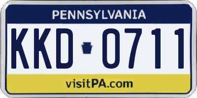 PA license plate KKD0711