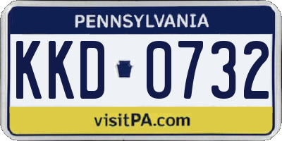 PA license plate KKD0732