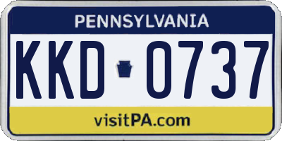 PA license plate KKD0737