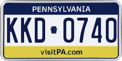 PA license plate KKD0740