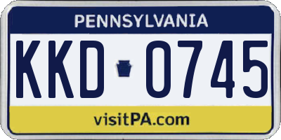 PA license plate KKD0745