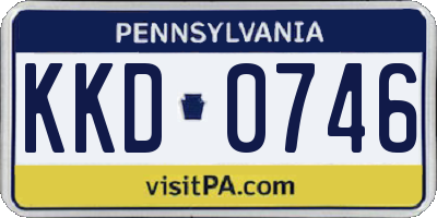 PA license plate KKD0746