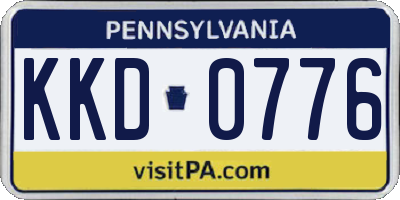 PA license plate KKD0776
