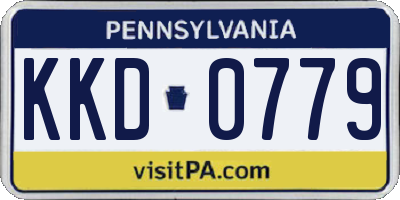 PA license plate KKD0779