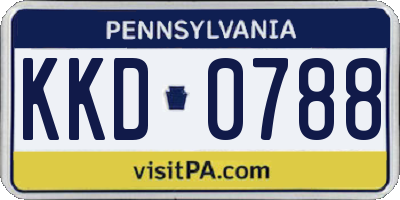 PA license plate KKD0788
