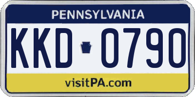 PA license plate KKD0790