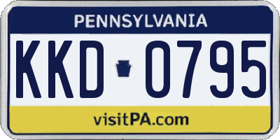 PA license plate KKD0795
