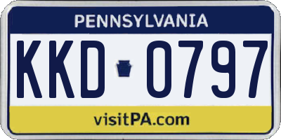 PA license plate KKD0797