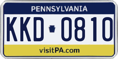 PA license plate KKD0810