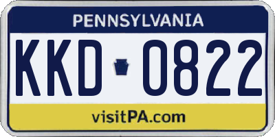 PA license plate KKD0822