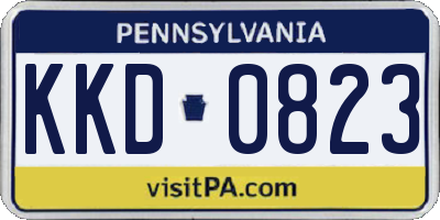 PA license plate KKD0823