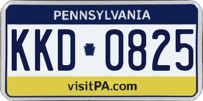 PA license plate KKD0825