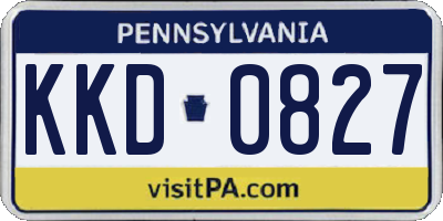 PA license plate KKD0827