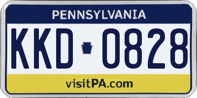 PA license plate KKD0828
