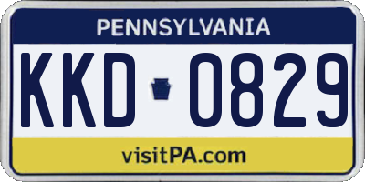 PA license plate KKD0829