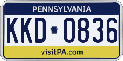 PA license plate KKD0836