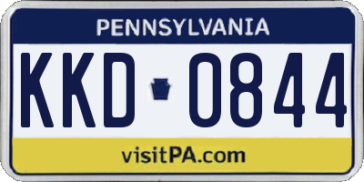PA license plate KKD0844