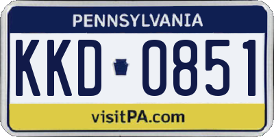 PA license plate KKD0851