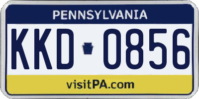 PA license plate KKD0856