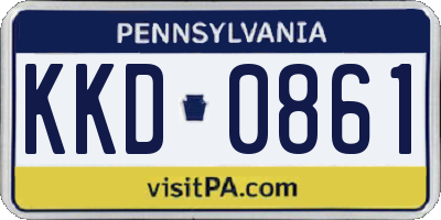 PA license plate KKD0861