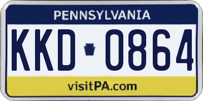 PA license plate KKD0864