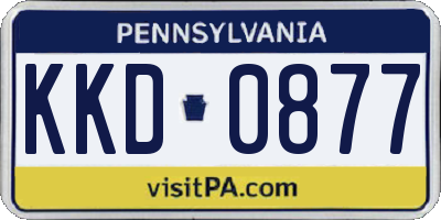 PA license plate KKD0877
