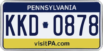 PA license plate KKD0878
